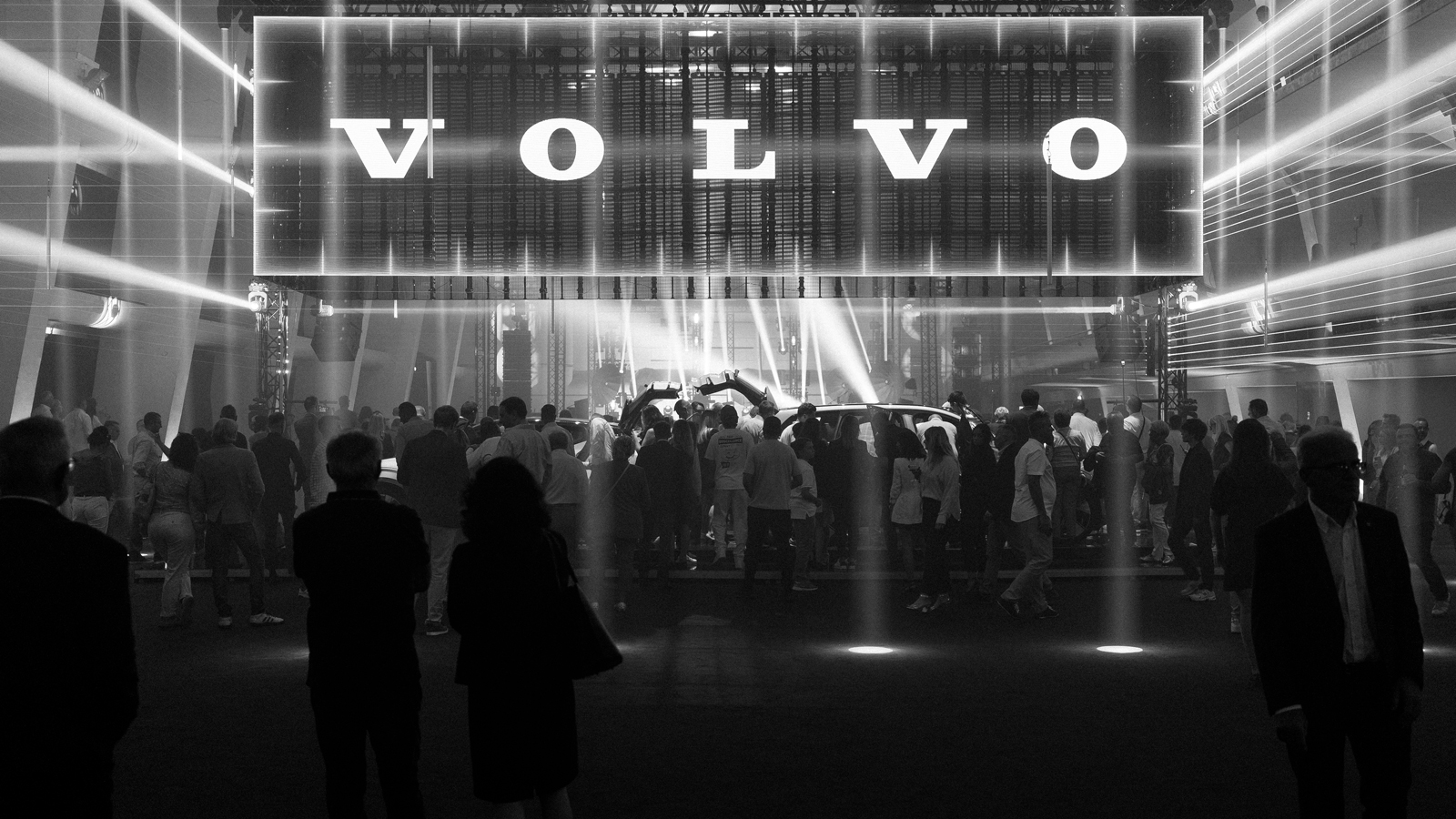A special light show during the Volvo event